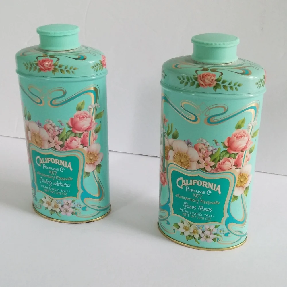 Avon Talc Vintage California Scented Powder Vanity Tins